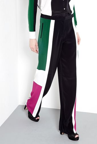 Elizabeth And James Landon Colourblock Wide Leg Trousers - Lyst