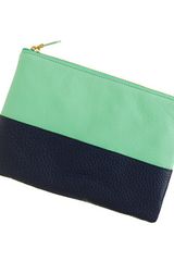J.Crew Leather Colorblock Pouch