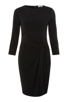 Michael by Michael Kors Long Sleeve Knot Front Dress - Lyst