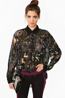 Nasty Gal Galactic Blouse - Lyst