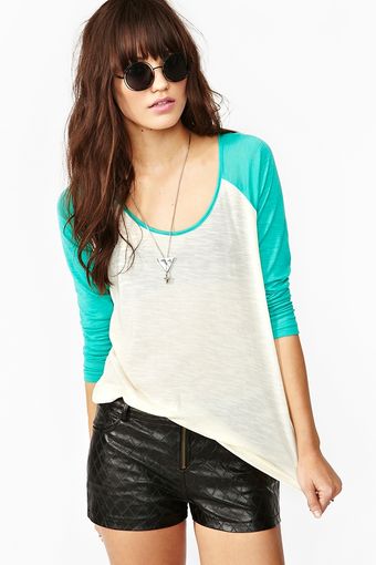 Nasty Gal Home Run Raglan Tee - Lyst