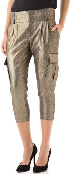 Alice + Olivia Anders Cropped Cargo Pants - Lyst