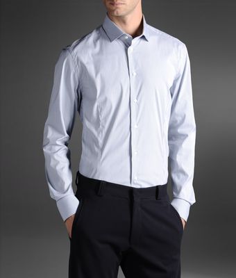Armani Long Sleeve Shirt - Lyst