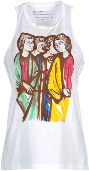 Balenciaga Sleeveless T-shirt - Lyst
