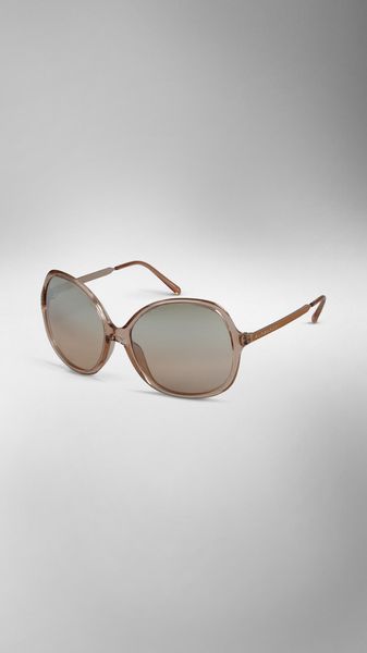 Burberry Round Frame Acetate Sunglasses - Lyst