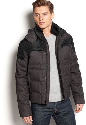 Calvin Klein Quilted Hooded Coat - Lyst