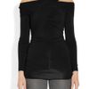 Donna Karan New York Draped Jersey Top in Black - Lyst