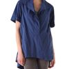 Donna Karan New York Roll Sleeve Oversized Tunic in Blue - Lyst