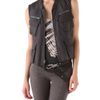 Donna Karan New York Zip Leather Vest in Black - Lyst