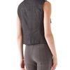 Donna Karan New York Zip Leather Vest in Black - Lyst