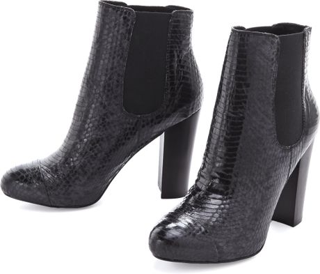 dark snake print booties