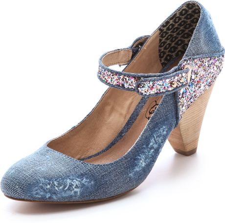 denim mary janes