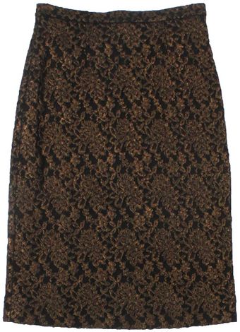 Prabal Gurung Metallic Lace Pencil Skirt - Lyst