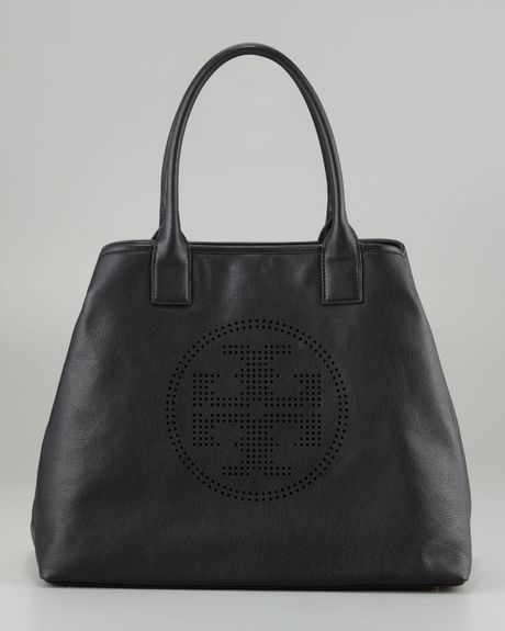 tory burch black leather bag
