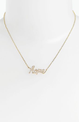 Ariella Collection Messages Hope Script Pendant Necklace - Lyst