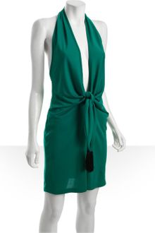 BCBGMAXAZRIA Ultra Green Jersey Knit Lella Halter Cocktail Dress - Lyst