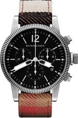 Burberry Stainless Steel and Leather Chronograph Watch