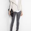 Helmut Lang Blade Grey Patina Stretch Leather Leggings in Gray (grey) - Lyst