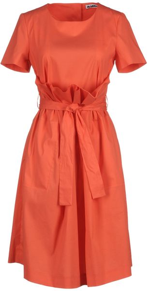 Jil Sander Short Dress - Lyst