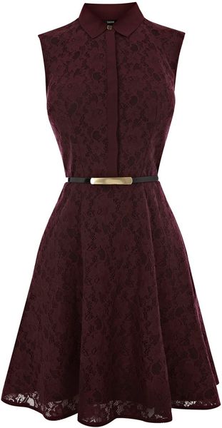 Oasis Lace Shirt Dress - Lyst