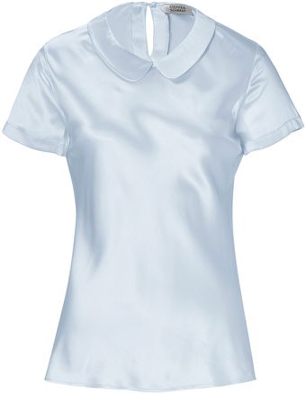Steffen Schraut Azure Audrey Silksatin Top - Lyst