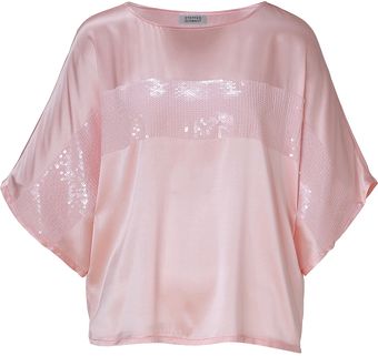 Steffen Schraut Blush Rose Silksatin Sequined Martha Top - Lyst