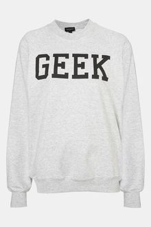 Topshop Geek Sweatshirt - Lyst