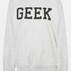 Topshop Geek Sweatshirt in Gray (light grey) - Lyst