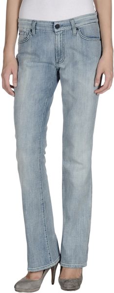 7 For All Mankind Denim Trousers - Lyst