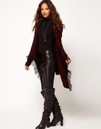 ASOS Collection Asos Blanket Cardigan with Fringe Detail - Lyst
