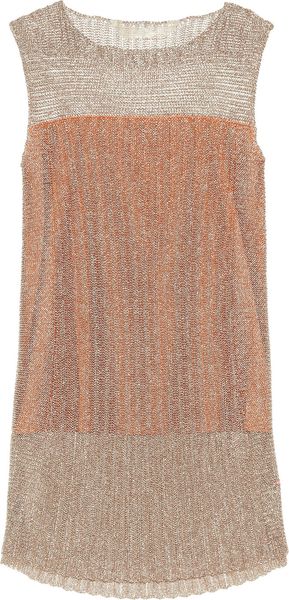 Reed Krakoff Metallic Openknit Tunic - Lyst