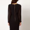 Asos Collection Asos Pencil Dress with Ruched Side Panels and Lace Cuff Detail in Black - Lyst