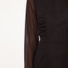 Asos Collection Asos Pencil Dress with Ruched Side Panels and Lace Cuff Detail in Black - Lyst