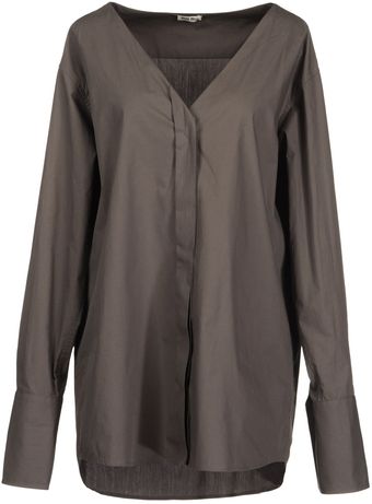 Miu Miu Long Sleeve Shirt - Lyst