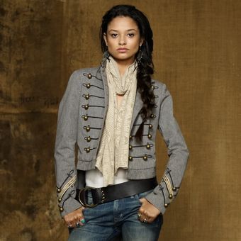 Ralph Lauren Twill Military Coat - Lyst
