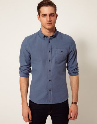 Asos Asos Oxford Shirt with Overdye - Lyst