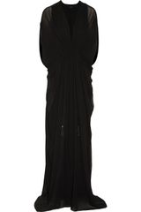 Gucci Draped Silk-georgette Gown
