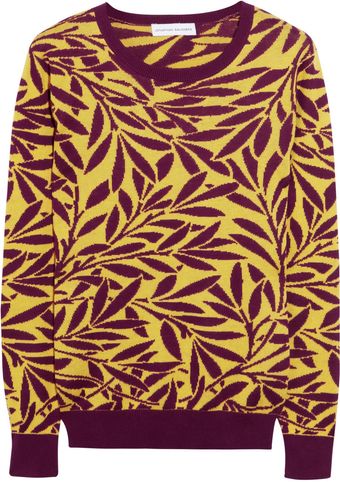 Jonathan Saunders Intarsia Cotton Sweater - Lyst
