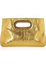 Michael by Michael Kors Berkley Snakeeffect Leather Clutch