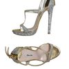 Miu Miu Platform Sandals in Gray (silver) - Lyst