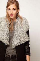 Asos Faux Shearling Lapel Collar