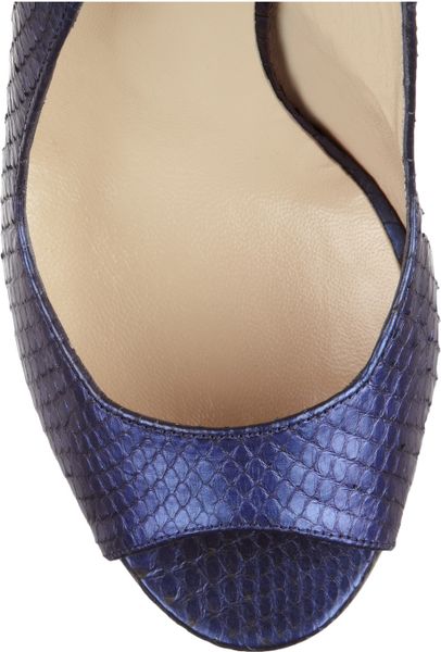 snake skin sling backs