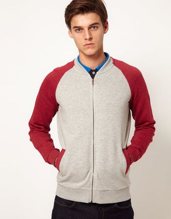 Asos Asos Bomber with Contrast Sleeves - Lyst