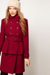 ASOS Collection Asos Peplum Coat with Belt