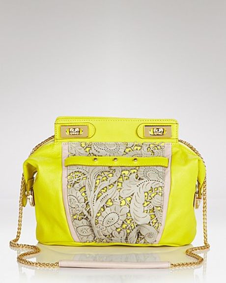Be & D Crossbody Lace Detail Bag in Yellow (bright yellow) | Lyst