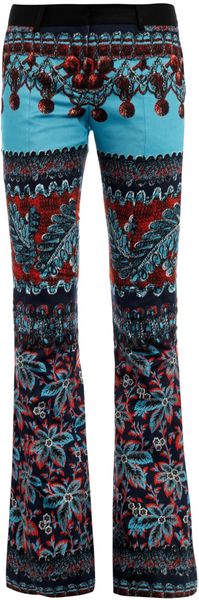 Prabal Gurung Flowering Damianaprint Bootleg Trousers - Lyst