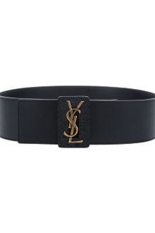 Yves Saint Laurent Wide Logo Waist Belt - Lyst