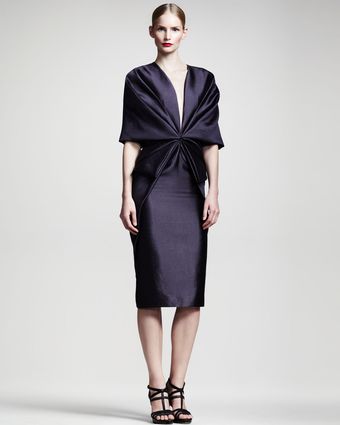 Haider Ackermann Gathered Halfsleeve Dress - Lyst