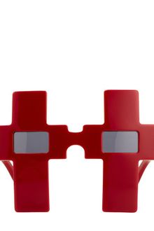 Jeremy Scott Cross Acetate Sunglasses - Lyst