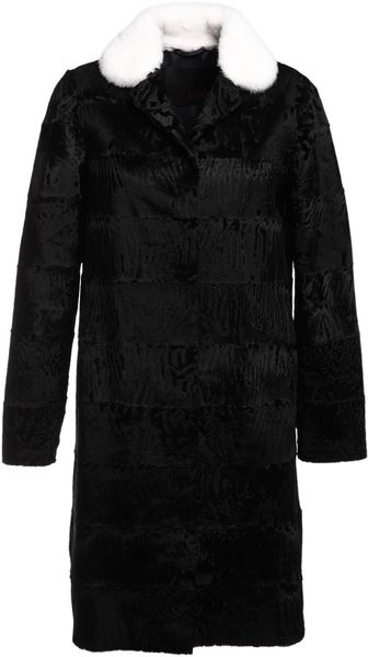 Liska Karakul Lamb Fur Coat - Lyst